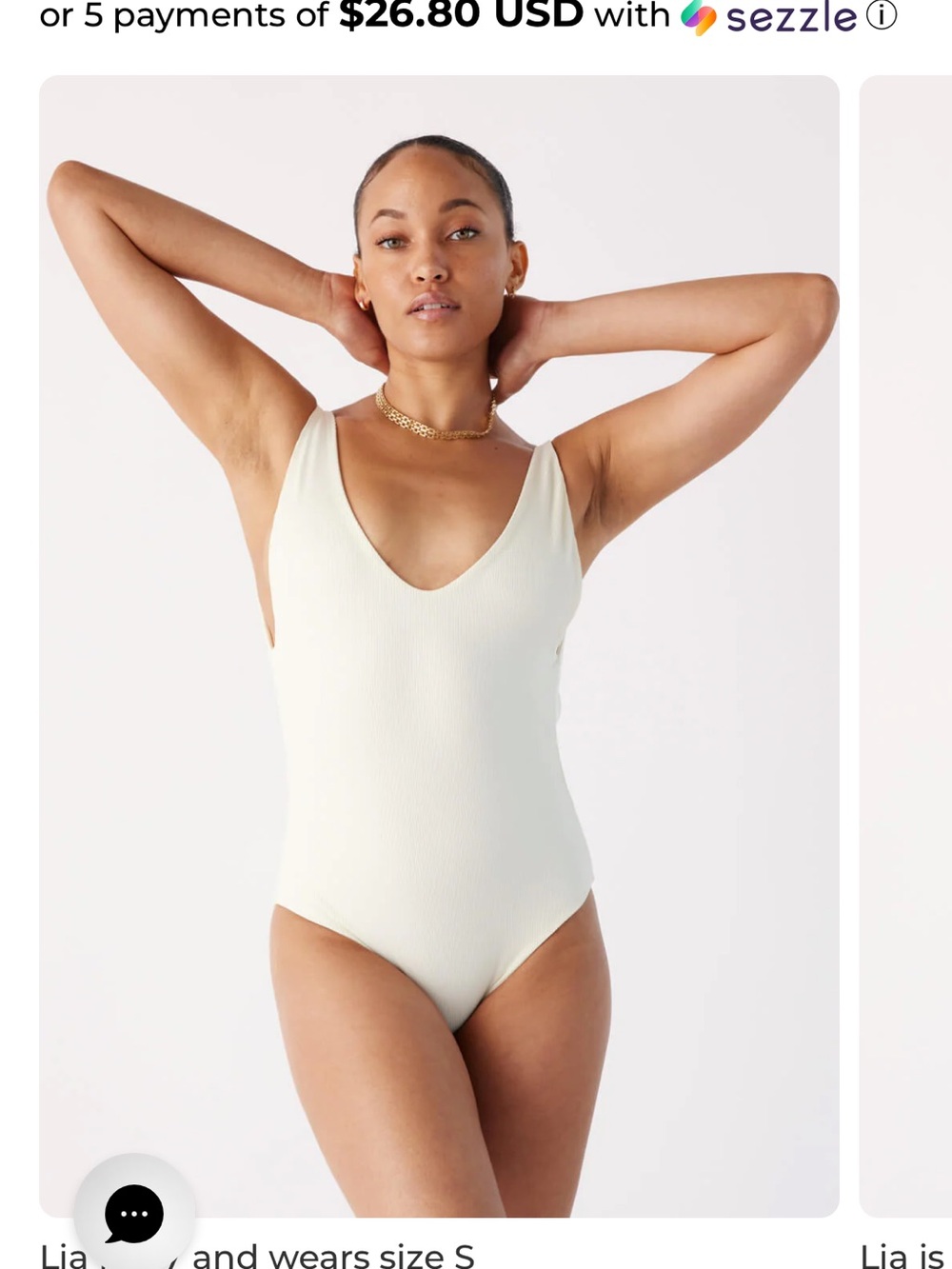 Ribbed cream minimalist Londre small long torso